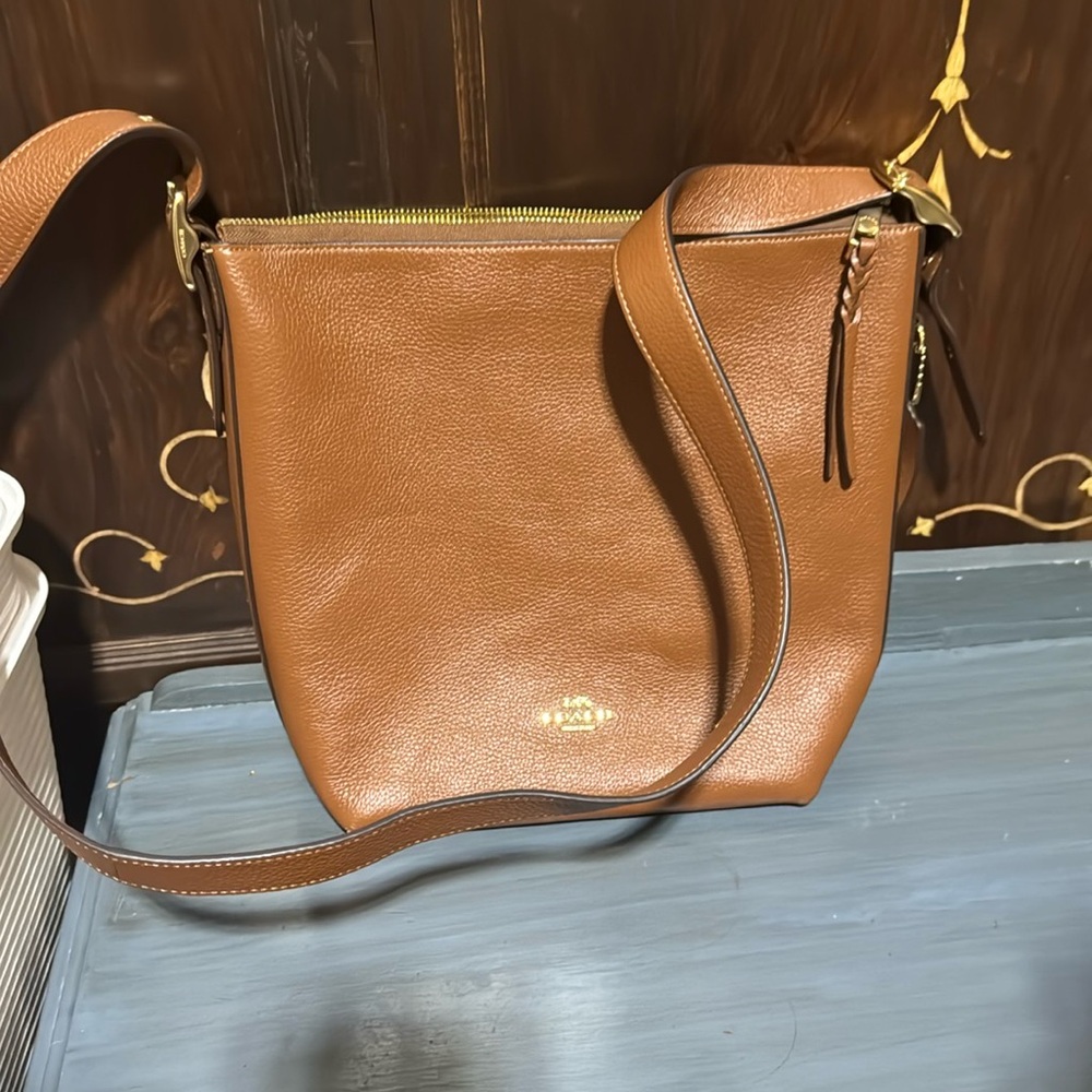 Coach Tan Leather Shoulder Bag